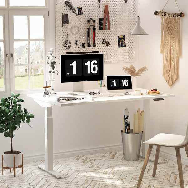 Inbox Zero Dagnija Height Adjustable Standing Gaming Desk & Reviews